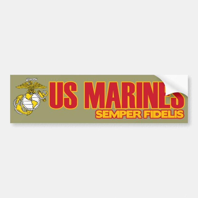 Pegatina Para Coche Semper Fi [EGA] (Frente)