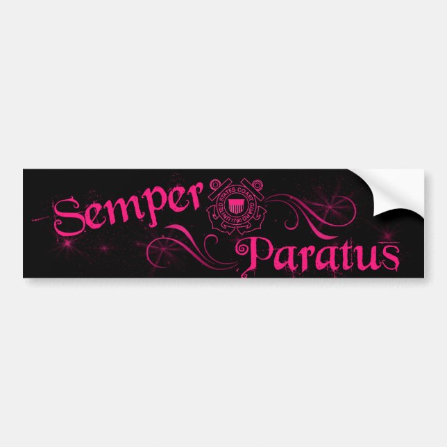 Pegatina Para Coche Semper Paratus - guardacostas (Frente)