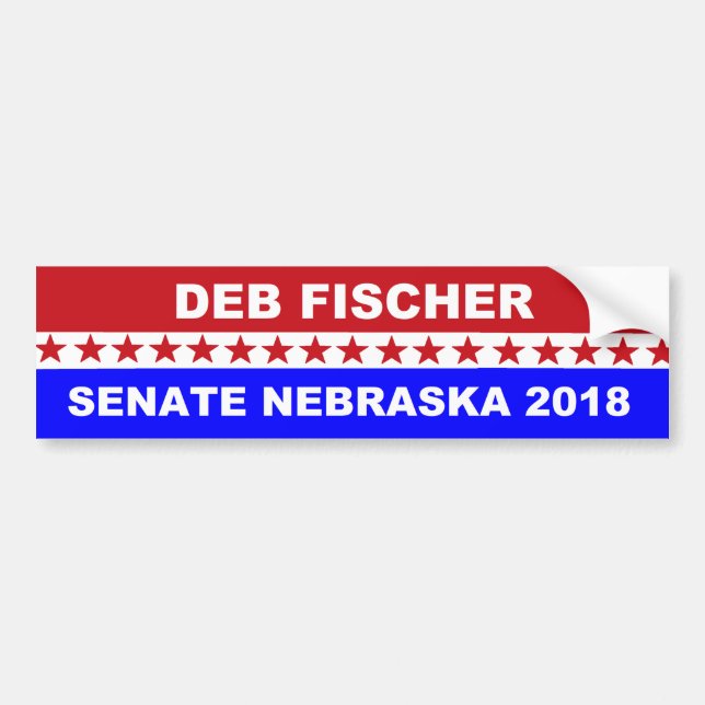 Pegatina Para Coche Senado 2018 del DEB Fischer (Frente)