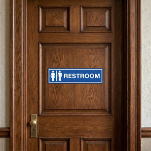 Pegatina Para Coche Señal de baño unisex moderno para puerta de negoci