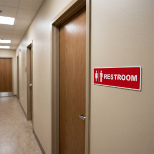Pegatina Para Coche Señal de baño unisex moderno para puerta de negoci