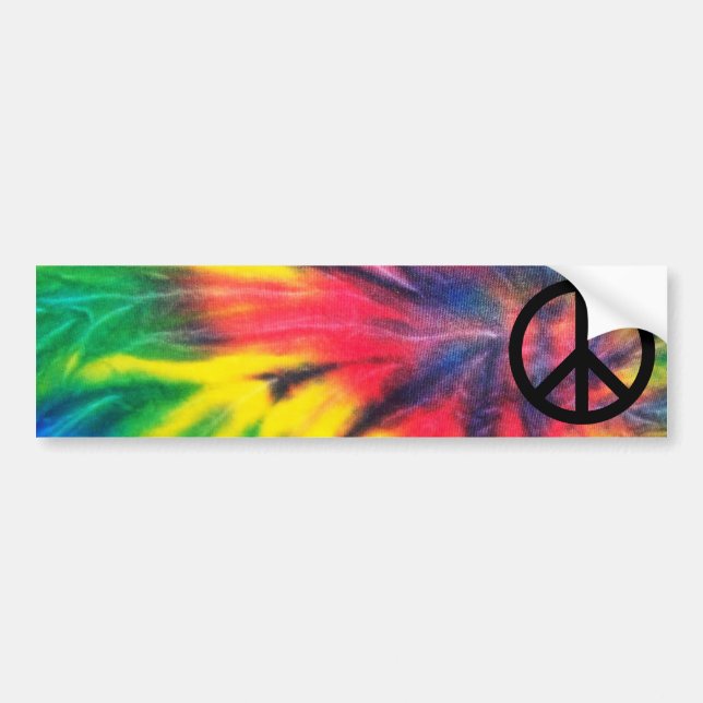 Pegatina Para Coche Señal de Paz Teñida de Negro (Frente)