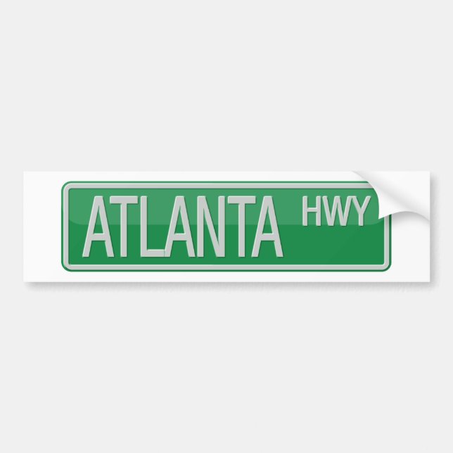 Pegatina Para Coche Señal de tráfico de la carretera de Atlanta (Frente)