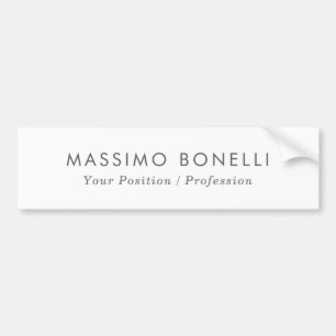 Pegatina Para Coche Sencillo Plano Minimalista Elegante Moderno Blanco