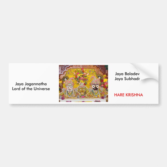 Pegatina Para Coche Señor de Jaya Jagannatha del universo,… (Frente)