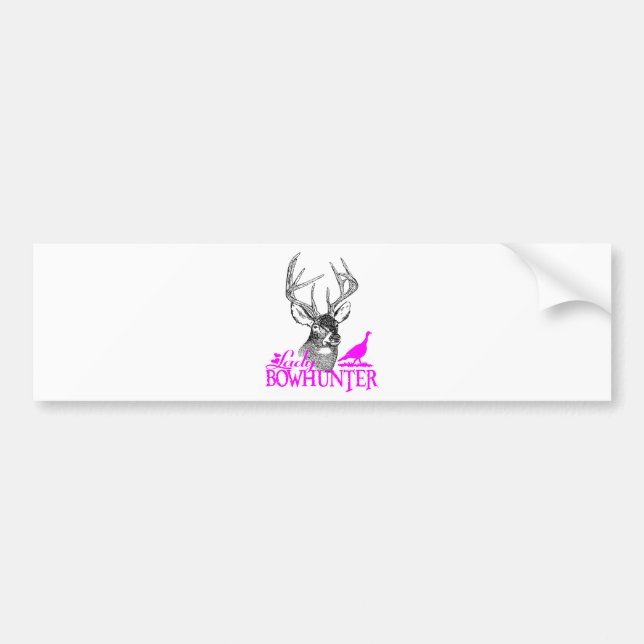 PEGATINA PARA COCHE SEÑORA BOWHUNTER DEER Y TURQUÍA (Frente)