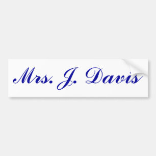 Pegatina Para Coche Señora J. Davis