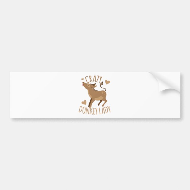Pegatina Para Coche señora loca del burro (Frente)