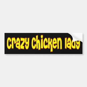 Pegatina Para Coche Señora loca del pollo