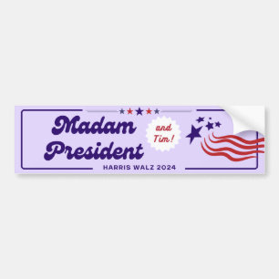 Pegatina Para Coche Señora Presidenta (¡y Tim!) - Harris Walz 2024