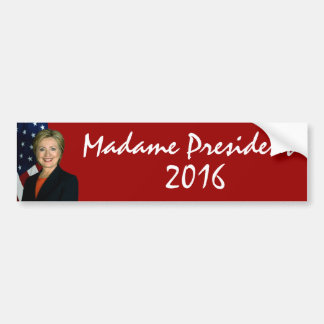 Pegatina Para Coche Señora presidente 2016 de Hillary Clinton