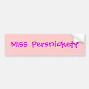 Pegatina Para Coche Señorita Persnickety Bumper Sticker