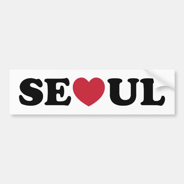 Pegatina Para Coche Seoul Love Heart (Frente)