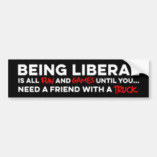 Pegatina Para Coche Ser liberal es todo diversión y juegos