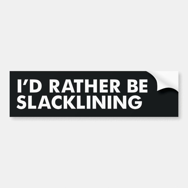 Pegatina Para Coche Sería bastante Slacklining (Frente)