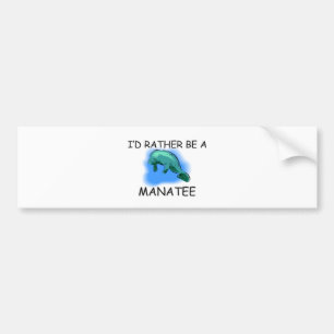Pegatina Para Coche Sería bastante un Manatee