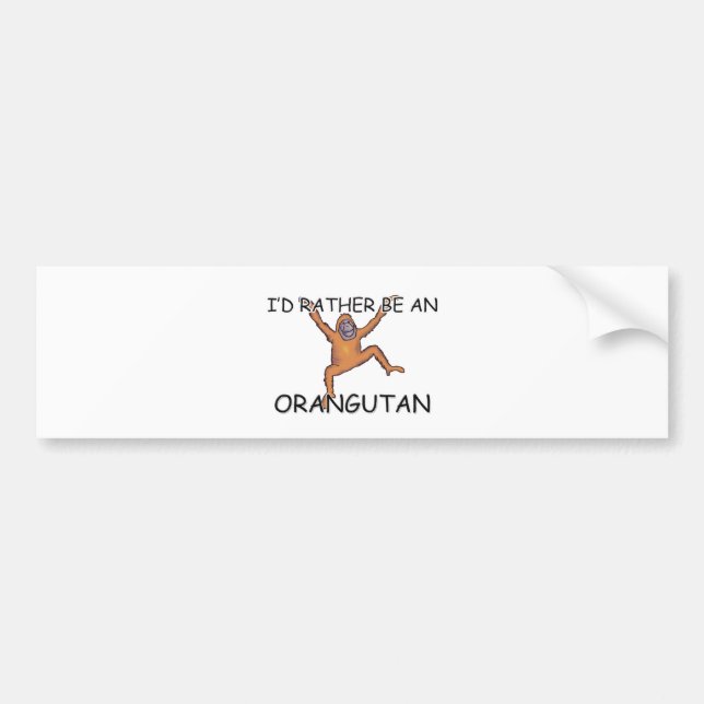 Pegatina Para Coche Sería bastante un orangután (Frente)