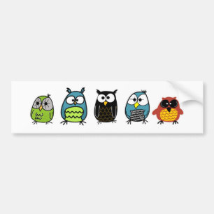 Pegatina Para Coche Serie Owl: Familia