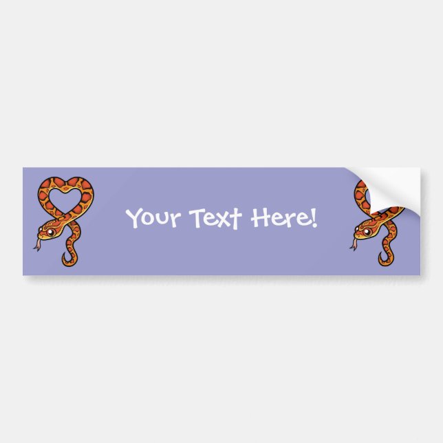 Pegatina Para Coche Serpiente de dibujos animados (Frente)