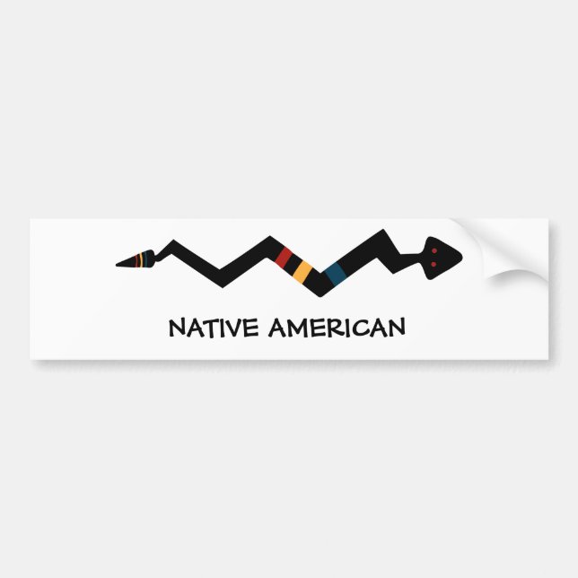 Pegatina Para Coche Serpiente - símbolo del indio del nativo americano (Frente)