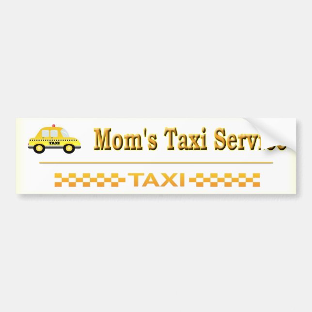 Pegatina Para Coche Servicio del taxi de la mamá (Frente)