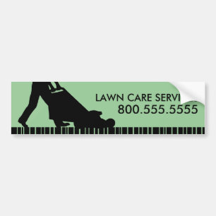 Pegatina Para Coche servicios de cuidado de césped en una franja verde
