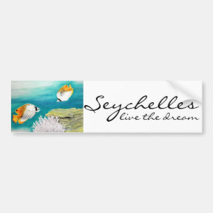 Pegatina Para Coche Seychelles viven el angelfish ideal