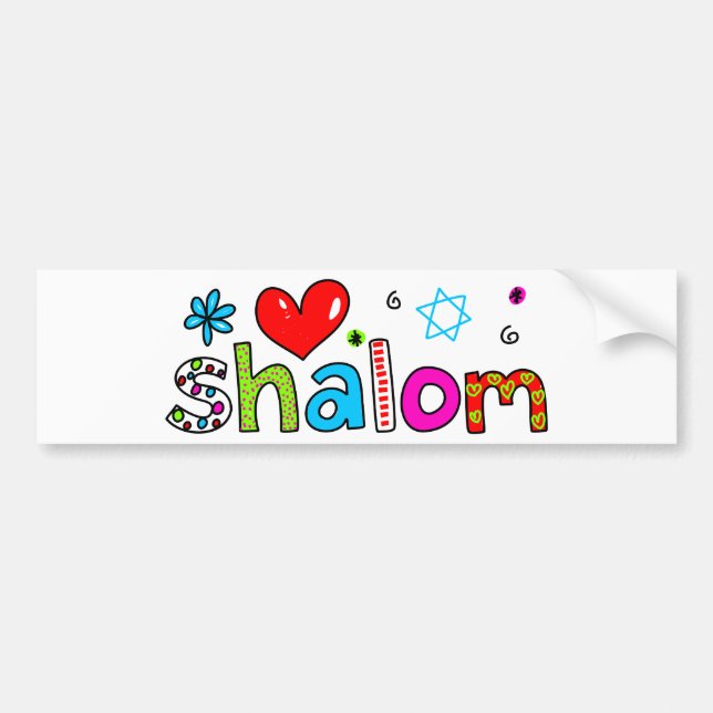 Pegatina Para Coche Shalom (Frente)