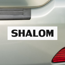 Pegatina Para Coche Shalom, Paz, blanco negro minimalista moderno