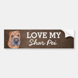 Pegatina Para Coche Shar Pei Bumper Sticker