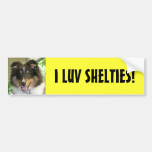 Pegatina Para Coche ¡Sheltie, I LUV SHELTIES!