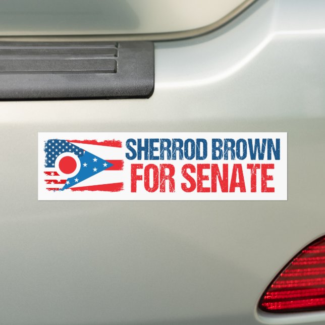 Pegatina Para Coche Sherrod Brown por la bandera de Ohio en las elecci (en coche)