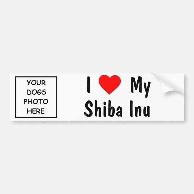 Pegatina Para Coche Shiba Inu (Frente)