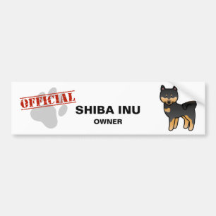 Pegatina Para Coche Shiba Inu, Negra Y Tan Personalizado