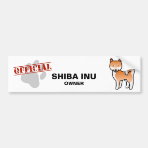 Pegatina Para Coche Shiba Inu Red