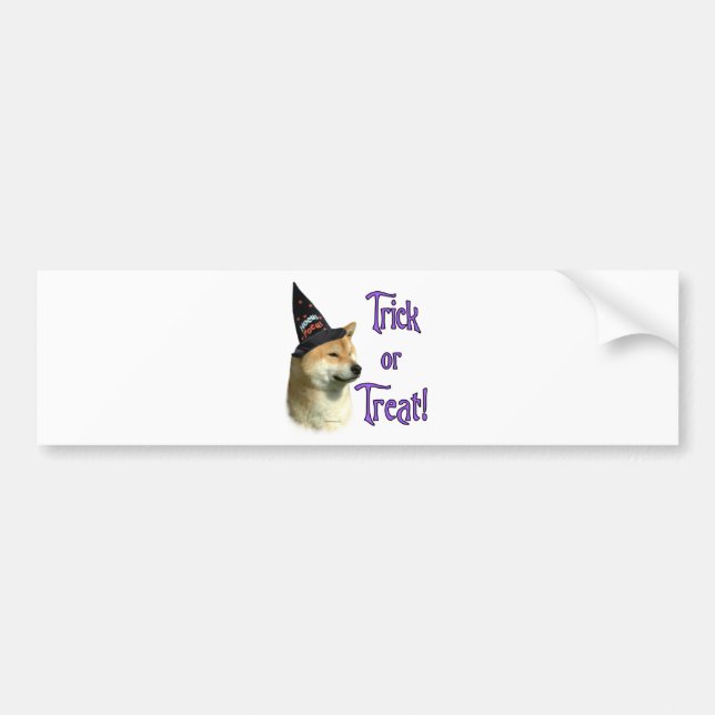 Pegatina Para Coche Shiba Inu Trick (Frente)