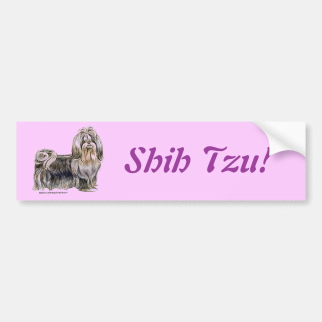 Pegatina Para Coche Shih Tzu (Frente)