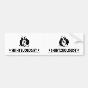 Pegatina Para Coche Shih Tzu, humorístico