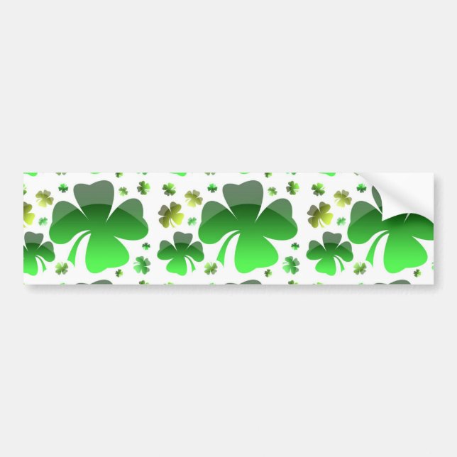 Pegatina Para Coche Shiney Shamrocks (Frente)
