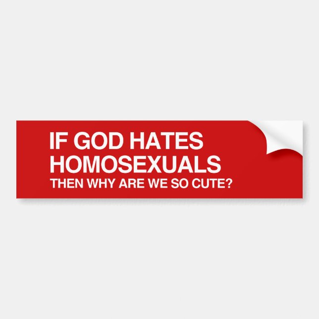 Pegatina Para Coche SI DIOS ODIA HOMOSEXUALS.png (Frente)