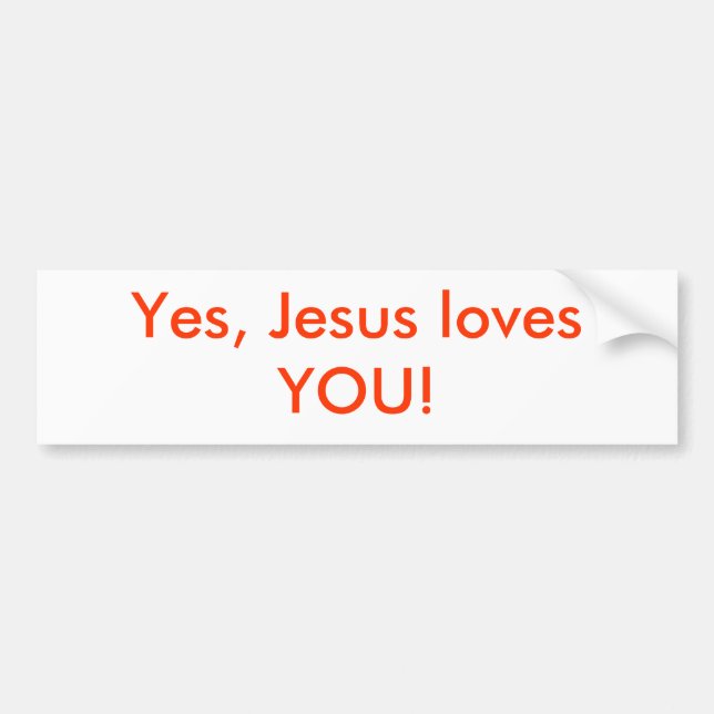 Pegatina Para Coche ¡Sí, Jesús le ama! (Frente)