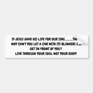 Pegatina Para Coche Si Jesús nos dio su vida, Bumper Sticker 