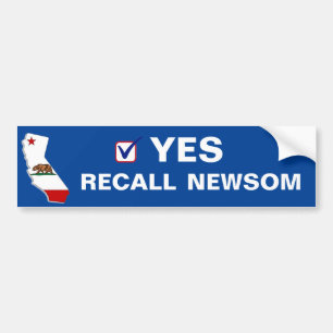 PEGATINA PARA COCHE SÍ RECORDAR NEWSOM