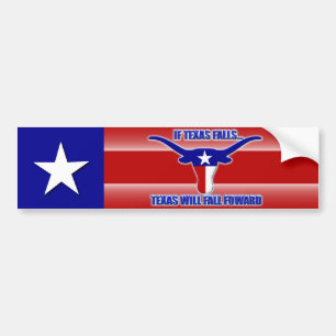 Pegatina Para Coche Si Texas cae, Texas cae hacia adelante