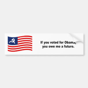 Pegatina Para Coche Si usted votó por Obama usted me debe un futuro