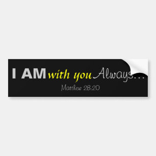 Pegatina Para Coche Siempre estoy contigo Cita de la Biblia Personaliz