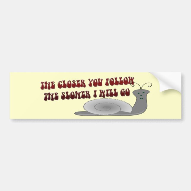 PEGATINA PARA COCHE SIGA DEMASIADO CERCA (Frente)