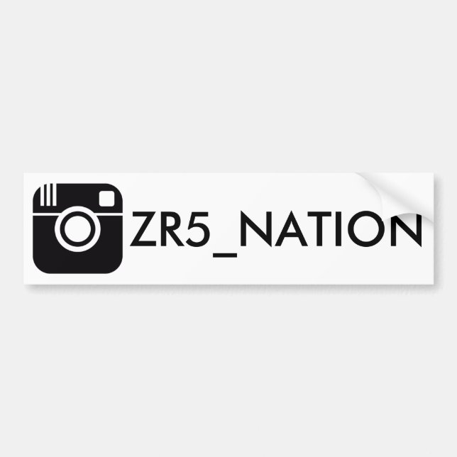 Pegatina Para Coche Siga el blanco de @ZR5_NATION (Frente)