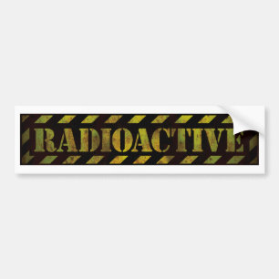 Pegatina Para Coche Signo de advertencia radiactiva Guay Grunge