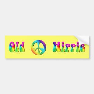 Pegatina Para Coche Signo de la paz del Hippie del arco iris del KRW